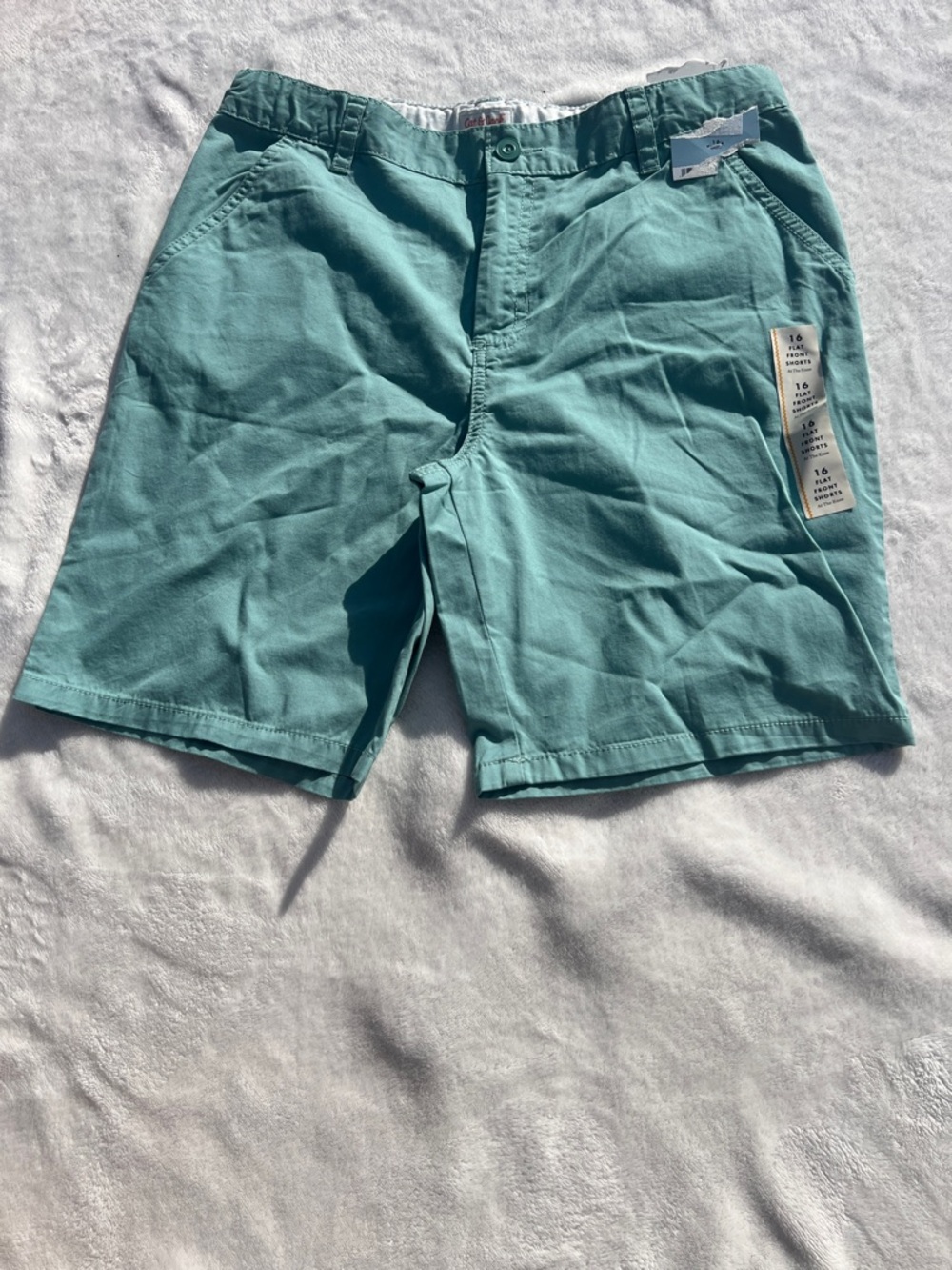 Cat & Jack Teal Boys' Cotton Flat Front Shorts